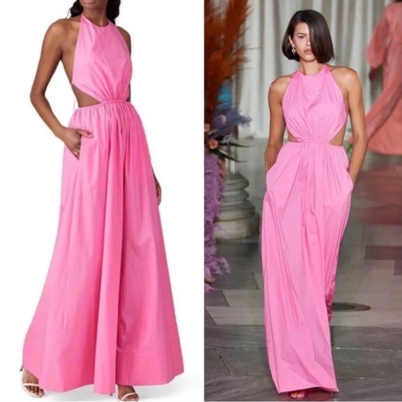 STAUD Dresses & Skirts - Staud Apfel Cutout Halter Neck Maxi Gown Size X-Small